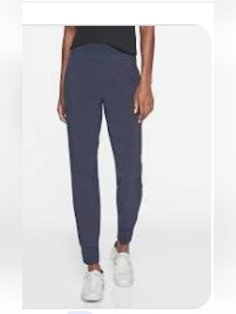 Athleta Navy Soho Jogger Blue Tapered Pull On Pants 8